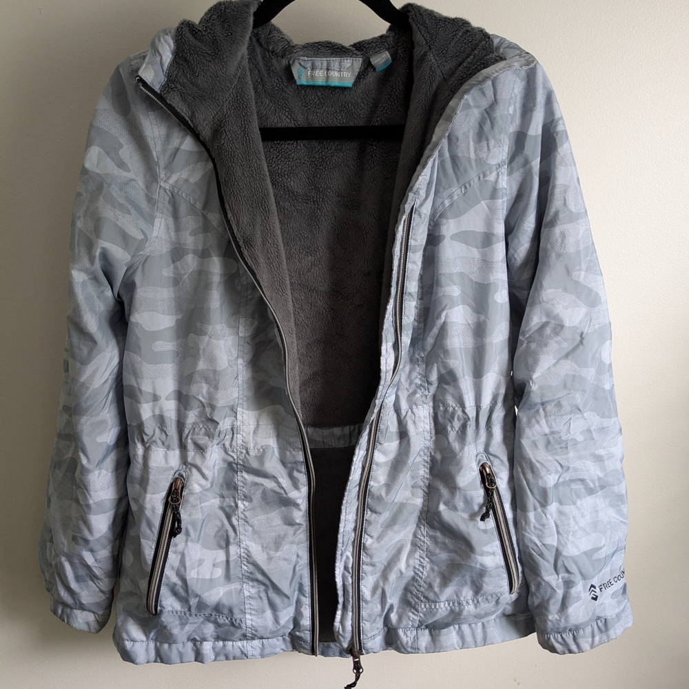 Free Country Gray Fleece Jacket